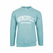 Waynesville Burn Wash Crew Sweatshirt: SAGE