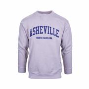 Asheville Burn Wash Crew Sweatshirt: GREY