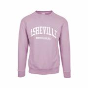 Asheville Burn Wash Crew Sweatshirt: MAUVE