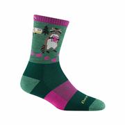 Women's Critter Club Micro Crew Lightweight Hiking Socks: MOSS