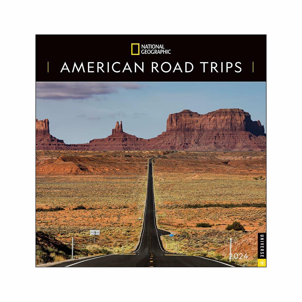  National Geographic American Road Trips 2024 Wall Calendar