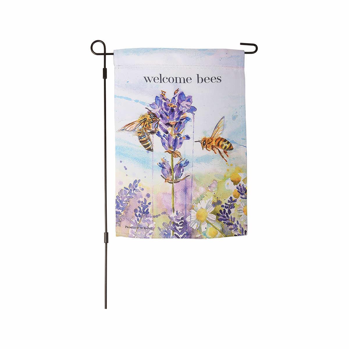 Welcome Bees Garden Flag