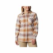 Women's Calico Basin Flannel Long Sleeve Shirt: 626T_DUSTYPINK