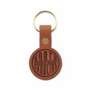 Winston-Salem Round Leather Keychain: WS_CIRCLE