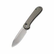 Elementum Button Lock Folding Knife: GREEN