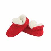 Kids' Jack and Jill Sherpa Bootie Slippers: RED