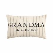 Grandma Names Striped Pillows: GRANDMA
