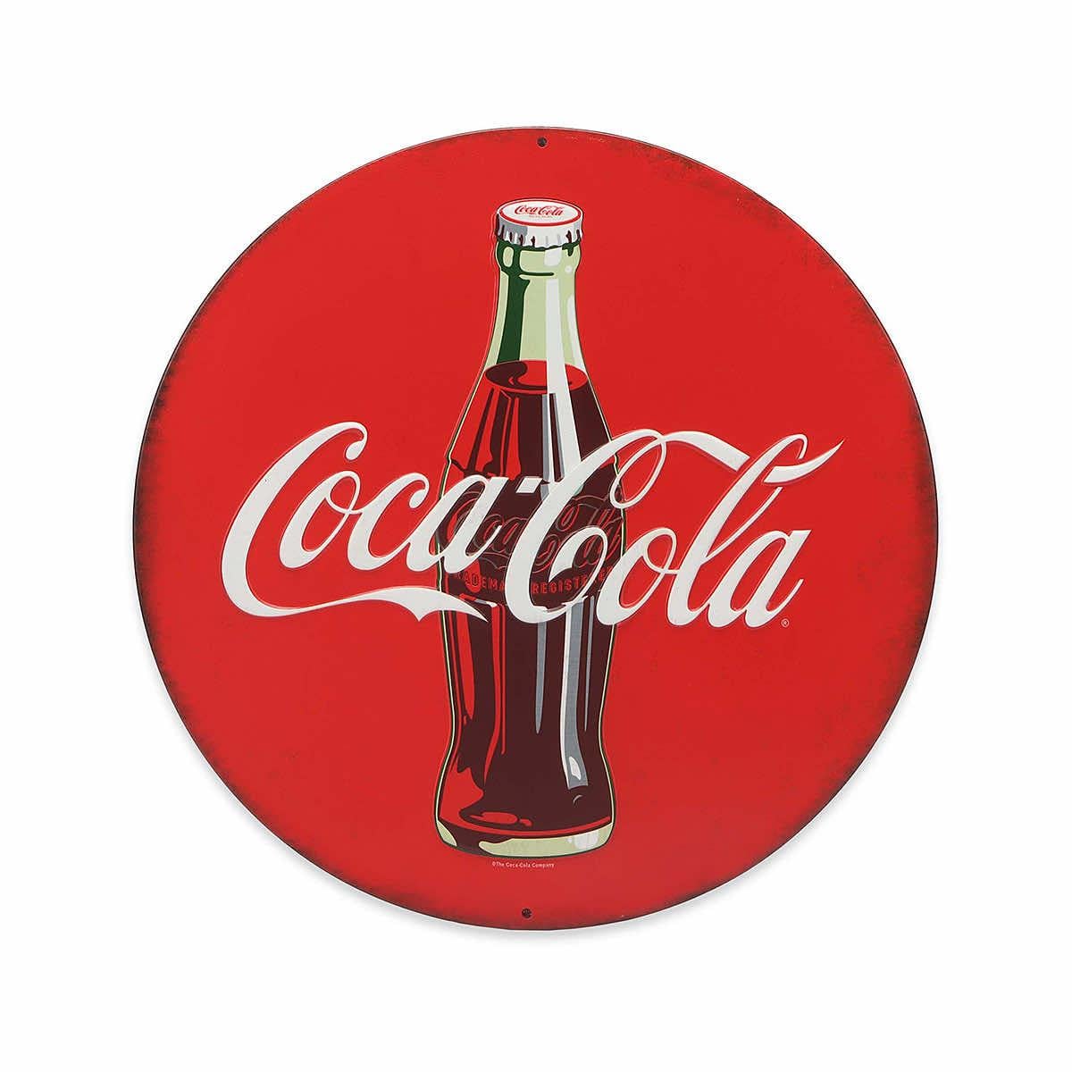 Coca-Cola round shape メタルサイン 直径約36cm Coca-Cola round shape メタルサイン 直径約36cm