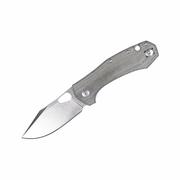 GiantMouse ACE Atelier Knife - Green Canvas Micarta: GRN_MICARTA2SATIN