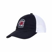 University of South Carolina Block C Mesh Back Hat: BLACK