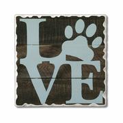 Cold Nose Warm Heart Coaster: LOVE_BLUE