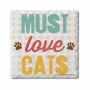 Cold Nose Warm Heart Coaster: LOVE_CATS