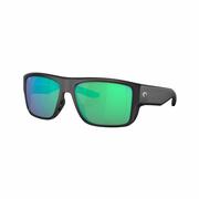 Taxman 580G Sunglasses - Polarized Glass: MATTE_BLK2GREEN_MIR
