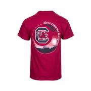 University of South Carolina Gamecocks Crescent Stadium Short Sleeve T-Shirt: RED