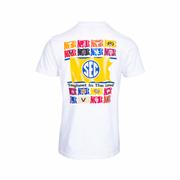 SEC Conference Flags Short Sleeve T-Shirt: WHITE
