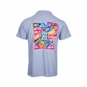 SEC More Pennants Short Sleeve T-Shirt: GRAY
