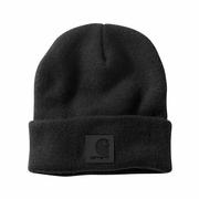 Tonal Patch Beanie: BLACK