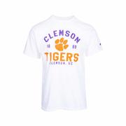 Clemson University Tigers Short Sleeve T-shirt: WHITE