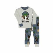Kids' Forest Be With You Long Sleeve PJ Set: BLUE