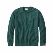 Men's Wicked Soft Cotton Cashmere Crewneck Sweater: BLK_FOREST_GRN