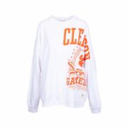 Women's Clemson University Gabby Heavyweight Long Sleeve Top: WHITE