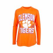 Women's Clemson University Anaheim Merseyside Art Long Sleeve T-Shirt: ORANGE
