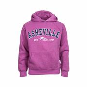 Kids' Asheville Mountains Tackle Twill Hoodie: BERRY