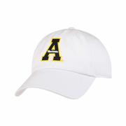 Appalachian State Rubber Block A Logo Hat: WHITE
