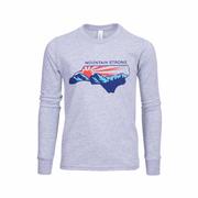 Youth Mountain Strong Hurricane Relief Long Sleeve T-Shirt: BLUE