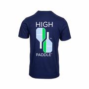 High Paddle Pickleball Paddle Statement Short Sleeve T-Shirt: BLUE