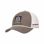 Mast General Store Asheville Trees Rope Trucker Hat: LT_LODEN_CREAM