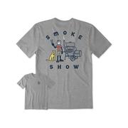 Men's Jake and Rocket Smoker Short Sleeve Crusher T-Shirt: GRAY