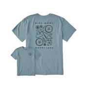 Men's Bike More Worry Less Short Sleeve Crusher T-Shirt: SMOKY_BLUE