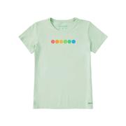 Women's Rally Pickleball Spectrum Short Sleeve Crusher-LITE T-Shirt: GREEN