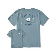 Men's Best Dad By Par Golf Clubs Short Sleeve Crusher Lite T-Shirt: SMOKY_BLUE