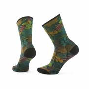 Men's Bike Aloha Forest Print Crew Socks: TWILIGHT_BLUE