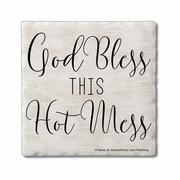 South Sayings Single Coaster: HOT_MESS