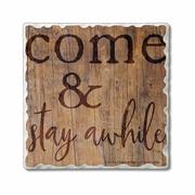 South Sayings Single Coaster: STAY_AWHILE