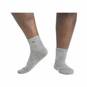 Men's Solid Cushioned Quarter Socks: GRAY