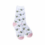Women's Spring Cozy Crew Socks: 75936_BEE_KIND