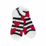 Women's Cozy Low Socks: 75959_HEART_STRIPES