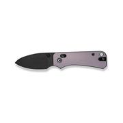 Baby Banter Crossbar Drop-Point Knife: BLK2PURPLE_ALUMINUM