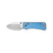 Baby Banter Crossbar Drop-Point Knife: SATIN2BLUE_ALUMINUM