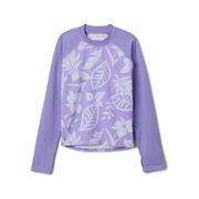 Girls' Sandy Shores Long Sleeve Printed Sunguard Shirt: PAISLEY_PURPLE