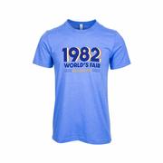 Mast General Store Knoxville 1982 World's Fair Short Sleeve T-Shirt: HTR_COL_BLUE