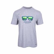 Men's Knoxville TN Sunglasses Short Sleeve Crusher T-Shirt: BLACK