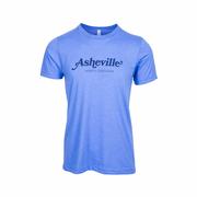 Mast General Store Asheville Curly Letters Short Sleeve T-Shirt: HTR_COL_BLUE