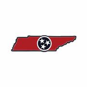 Tennessee Tri-Star State Sticker: RED