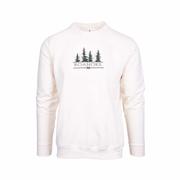 Roanoke Tree Embroidery Crew Pullover: VANILLA