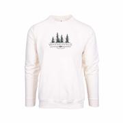 Waynesville Tree Embroidery Crew Pullover: VANILLA